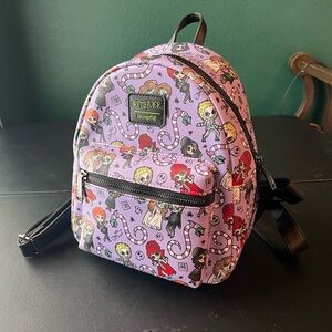 Beetlejuice Loungefly Purple Chibi Characters Mini Backpack